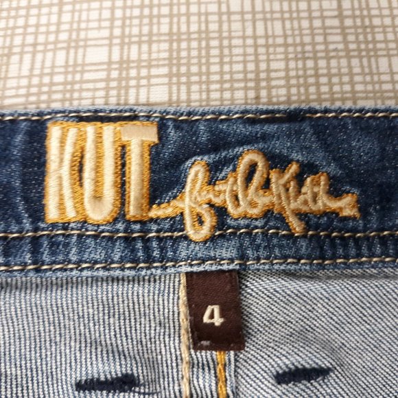 KUT from the Kloth Women's Catherine Slim Boyfriend Jeans Size 4 Cuffed Blue - Picture 10 of 16